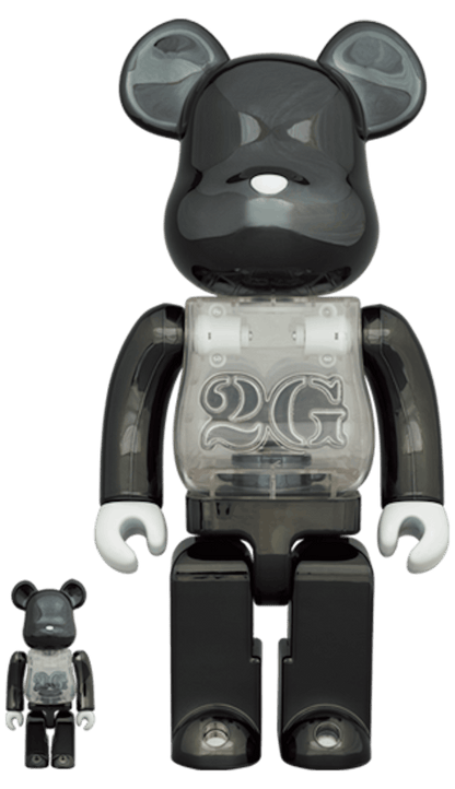 Bearbrick 2G Exclusive 2G Black Chrome 100% & 400% Set