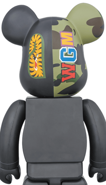 Bearbrick A Bathing Ape 1st Camo Shark 400% Black