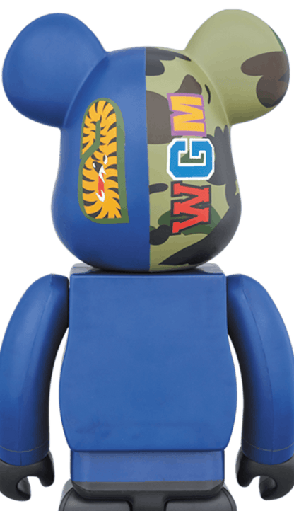 Bearbrick A Bathing Ape 1st Camo Shark 400% Blue