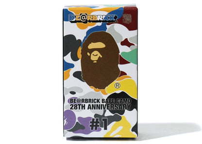 Bearbrick A Bathing Ape 28th Anniversary Camo #1 100% Purple/Grey
