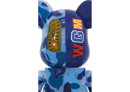 Bearbrick x BAPE ABC Camo Shark 1000% Clear Blue