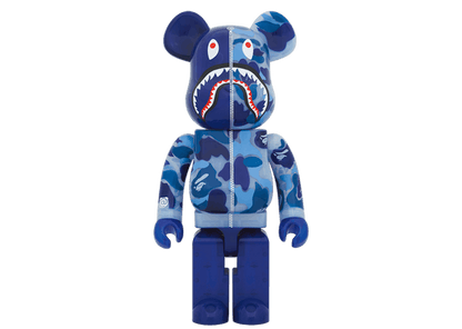 Bearbrick x BAPE ABC Camo Shark 1000% Clear Blue