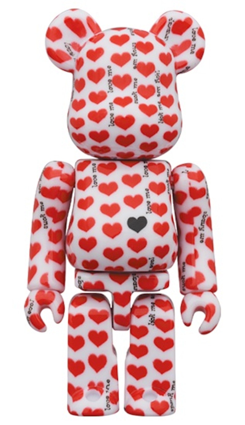 Bearbrick Amplifier White Heart 100% & 400% Set