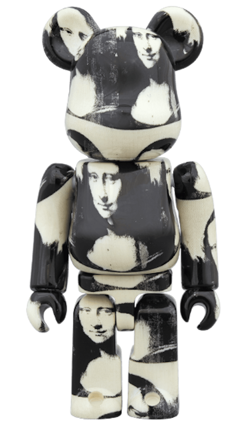 Bearbrick Andy Warhol "Double Mona Lisa" 100% & 400% Set White/Black
