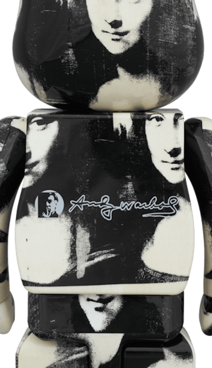Bearbrick Andy Warhol "Double Mona Lisa" 1000% White/Black