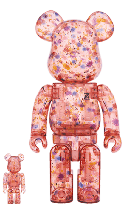 Bearbrick Anrealage (Clear Red ver.) 100% & 400% Set Red