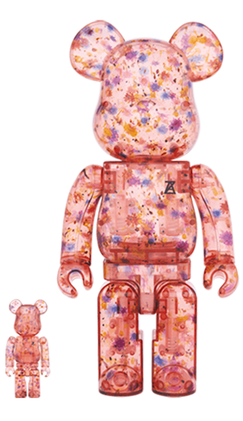 Bearbrick Anrealage (Clear Red ver.) 100% & 400% Set Red