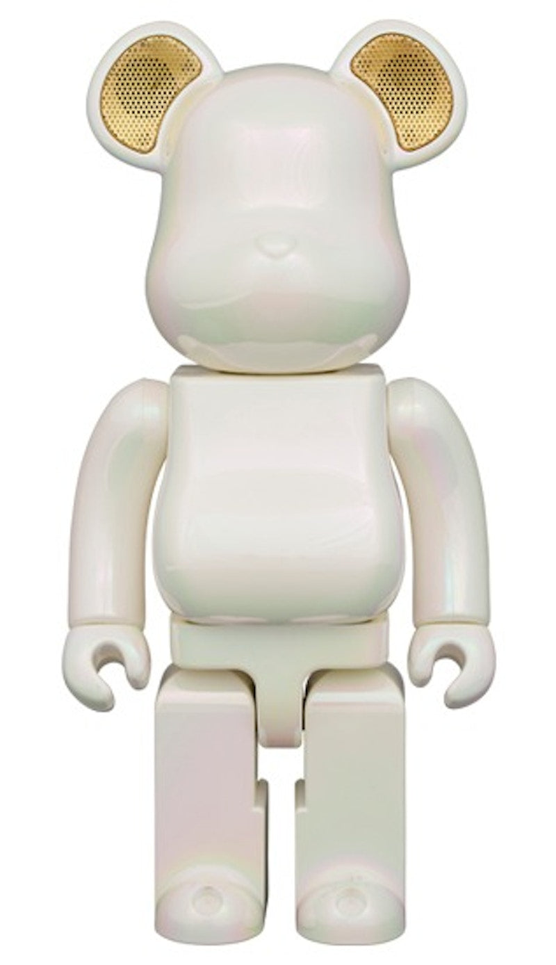 Bearbrick Audio Iridescent Portable Bluetooth Speaker 400% Pearl Mirage