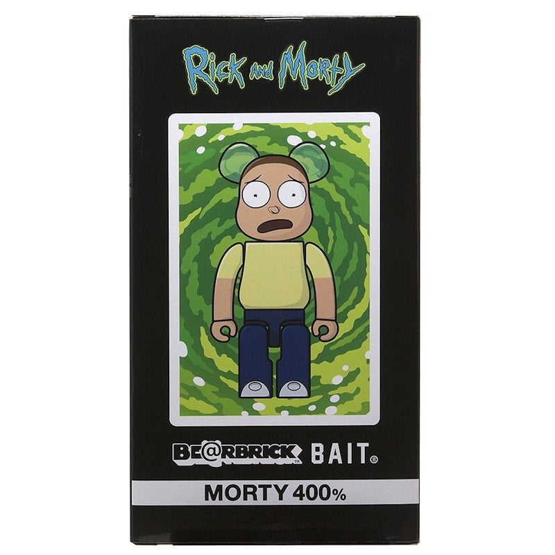 Bearbrick BAIT x Medicom Rick and Morty 400% Yellow