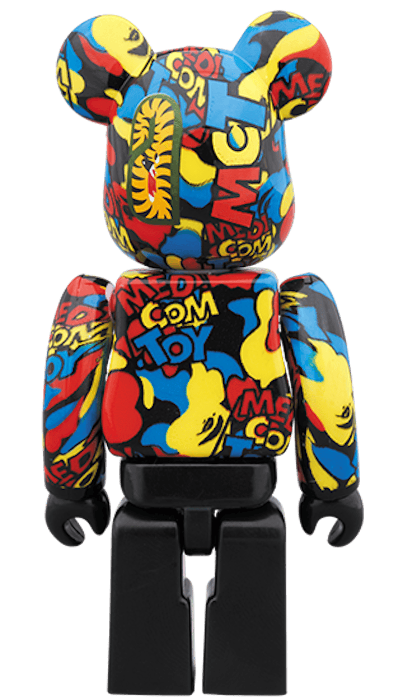 Bearbrick BAPE Camo Shark 100% Multi