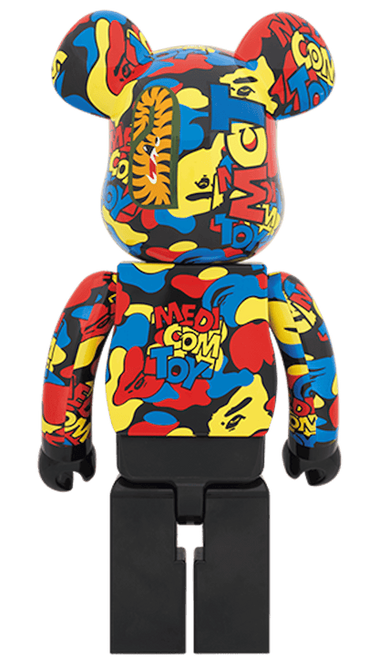 Bearbrick BAPE Camo Shark 1000% Multi