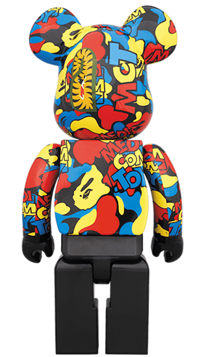Bearbrick BAPE Camo Shark 400% Multi