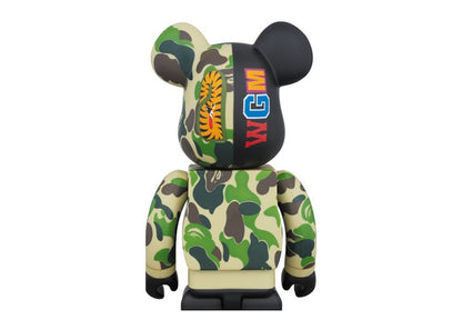 Bearbrick BAPE Camo Shark Hoodie 10th Anniversary 100% Green