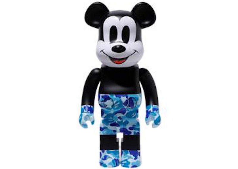 Bearbrick BAPE Mickey Mouse 1000% Black/Blue Camo