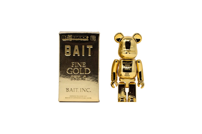 Bearbrick Bait Gold Bar 100% Gold