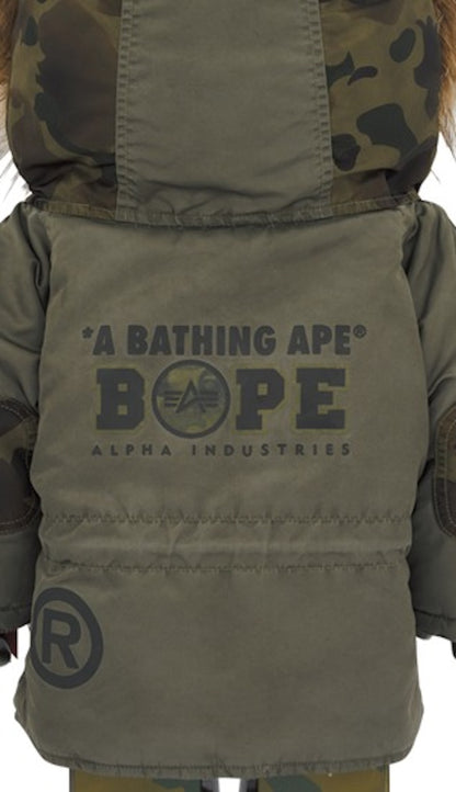 Bearbrick Bape (R) x Alpha Camo Shark 2023 1000%