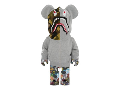 Bearbrick Bape(R) Legacy Camo Shark 1000% Grey