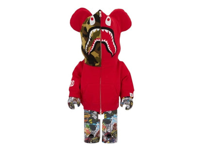 Bearbrick Bape(R) Legacy Camo Shark 1000% Red