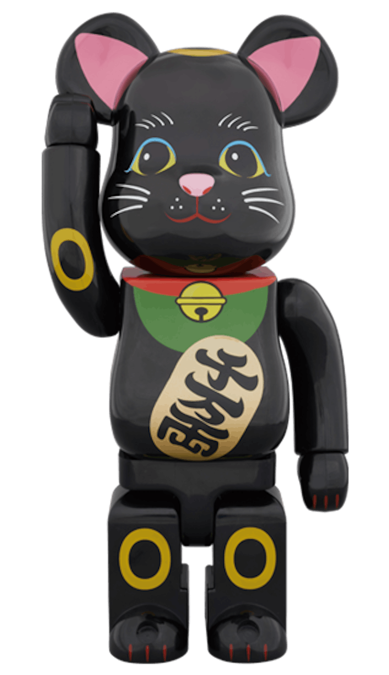 Bearbrick Beckoning Cat 400% Black