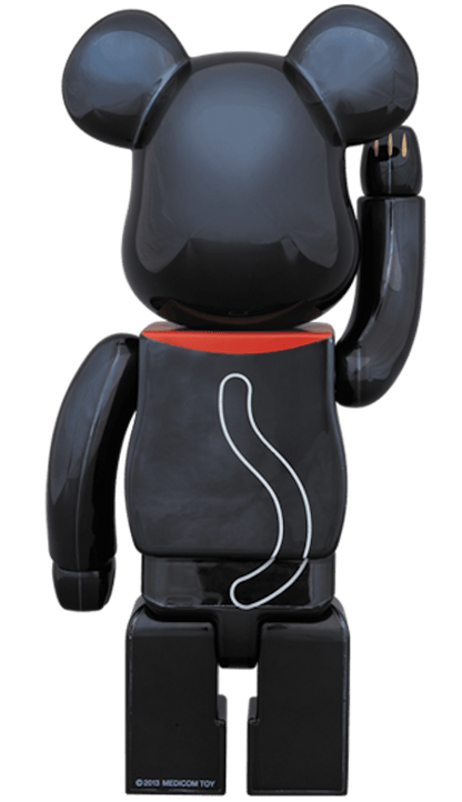 Bearbrick Beckoning Cat (Black Plating) 400% Black