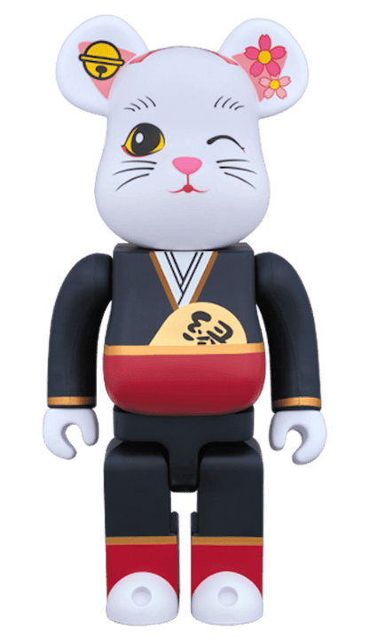 Bearbrick Beckoning Cat Marriage Maiko Maiden 400% White