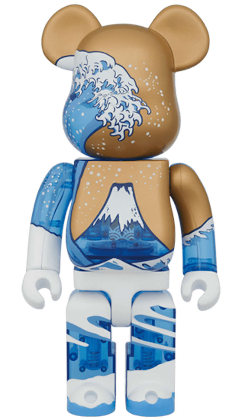 Bearbrick Beneath The Wave Off Kanagawa 400% Blue