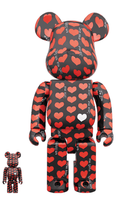 Bearbrick Black Heart 100% & 400% Set