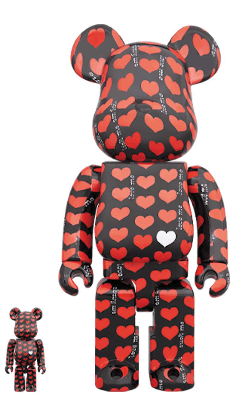 Bearbrick Black Heart 100% & 400% Set
