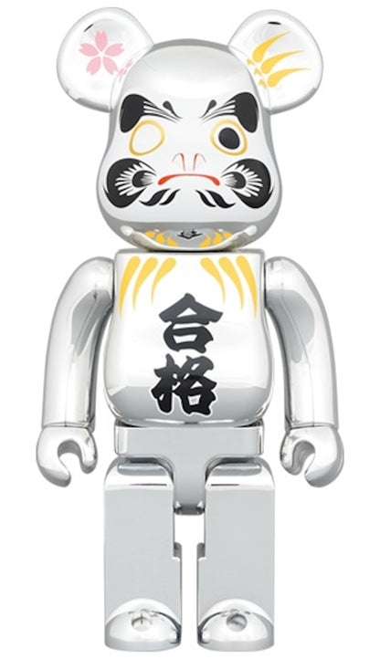 Bearbrick Bodhidharma Passed 400% Silver Plated