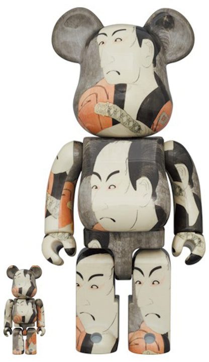 Bearbrick Boston Museum Toshusai Sharaku “Nakura Ippei from Ichikawa Mengakuzo” 100% & 400% Set