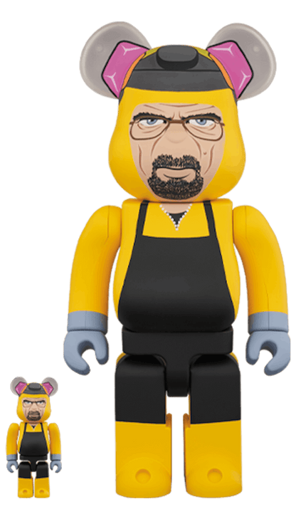 Bearbrick Breaking Bad Walter White (Chemical Protective Clothing Ver.) 100% & 400% Set