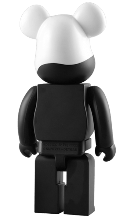 Bearbrick Caperino & Peperone Art of Sleeping 400% Black
