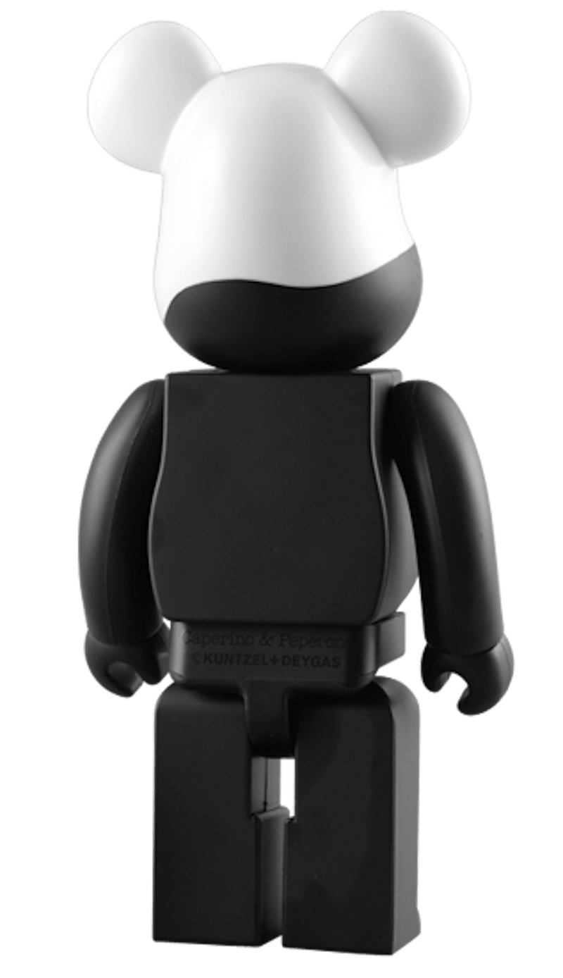 Bearbrick Caperino & Peperone Art of Sleeping 400% Black