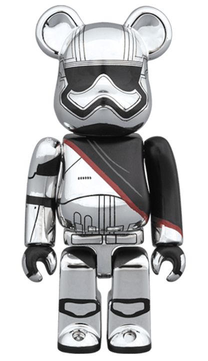 Bearbrick Captain Phasma & FN-2187 2 Pack 100% White