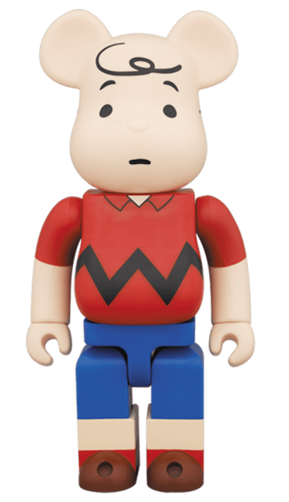 Bearbrick Charlie Brown 400% Beige/Red