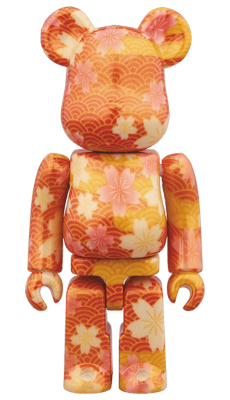 Bearbrick Chiyogami 100% & 400% Set Orange