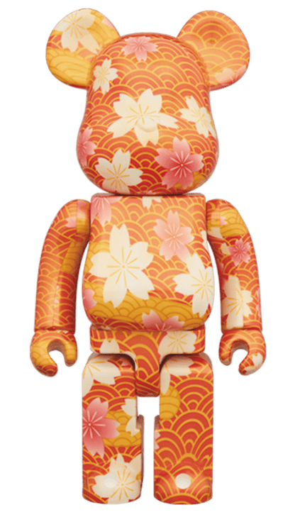 Bearbrick Chiyogami 100% & 400% Set Orange