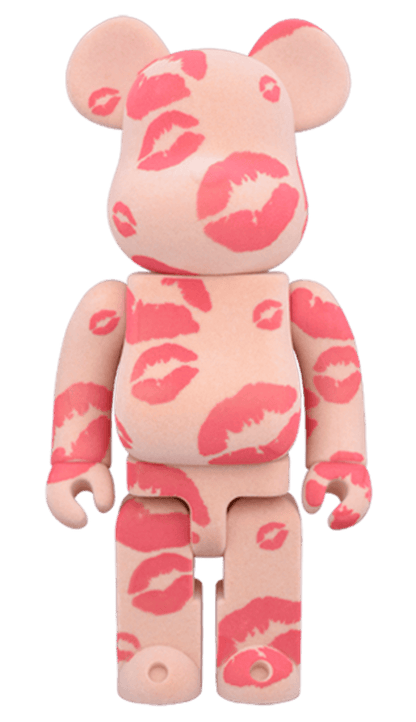 Bearbrick Collecte De Zikzin You Kissed My Heart 100% & 400% Set Beige