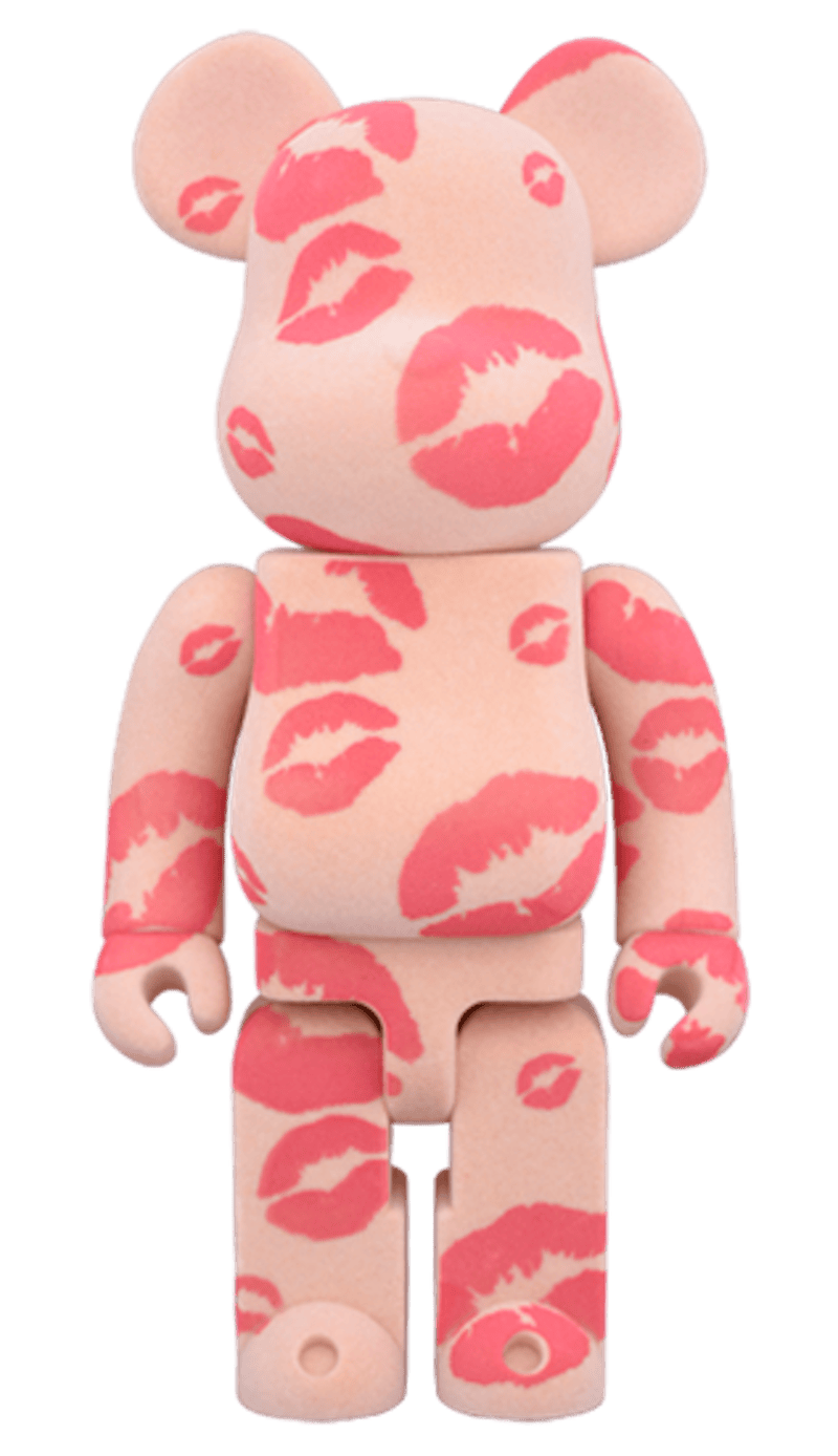 Bearbrick Collecte De Zikzin You Kissed My Heart 100% & 400% Set Beige