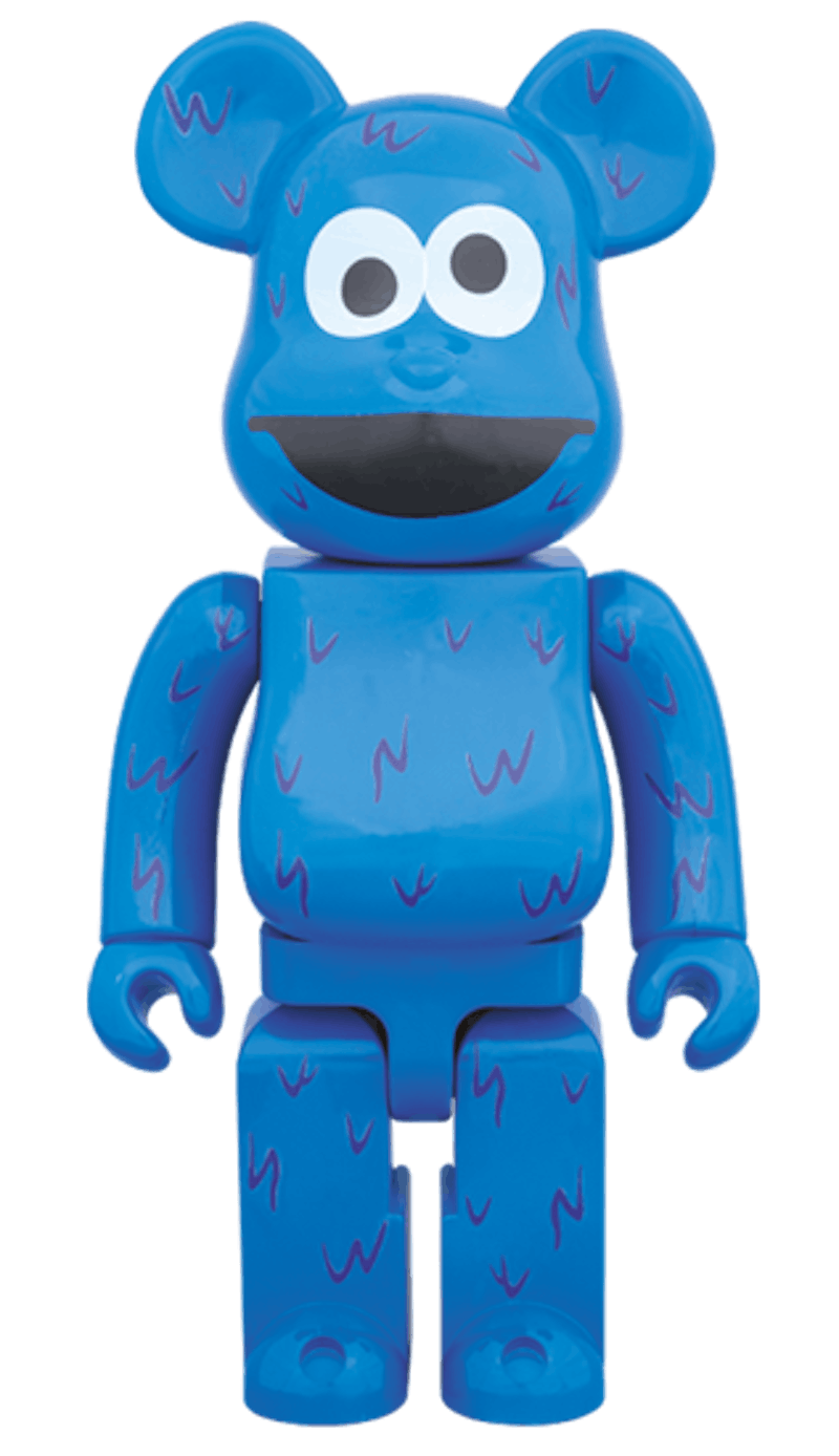 Bearbrick Cookie Monster 400% Blue