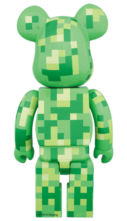 Bearbrick Minecraft Creeper 400% Green