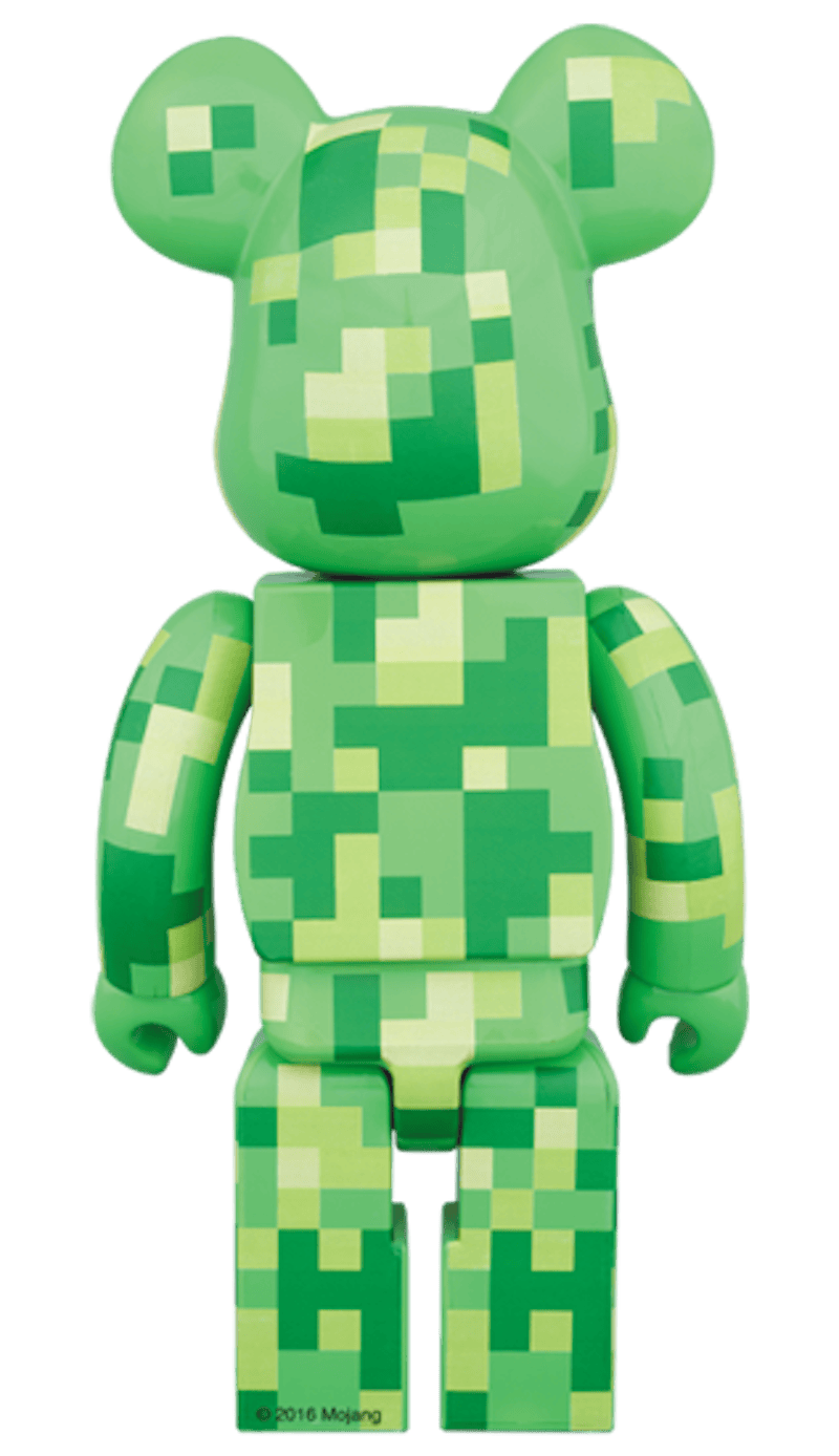 Bearbrick Minecraft Creeper 400% Green