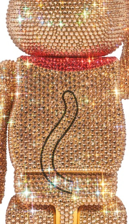 Bearbrick Crystal Decorate Lucky Cat Gold Money Luck 400%