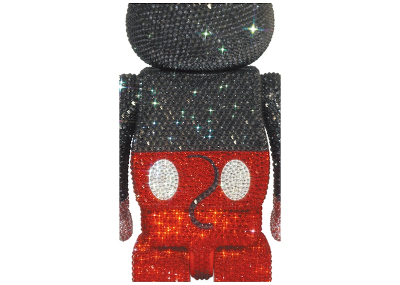 Bearbrick Crystal Decorate Mickey Mouse 400% Red & White Ver.