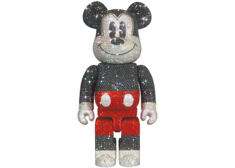 Bearbrick Crystal Decorate Mickey Mouse 400% Red & White Ver.