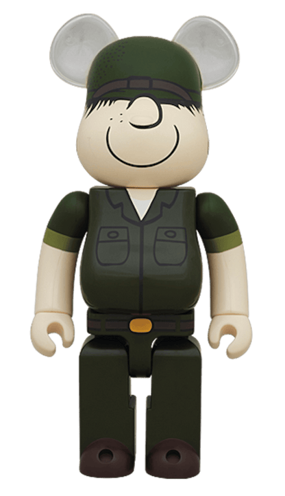 Bearbrick DRX Army Beetle Bailey 400% Green