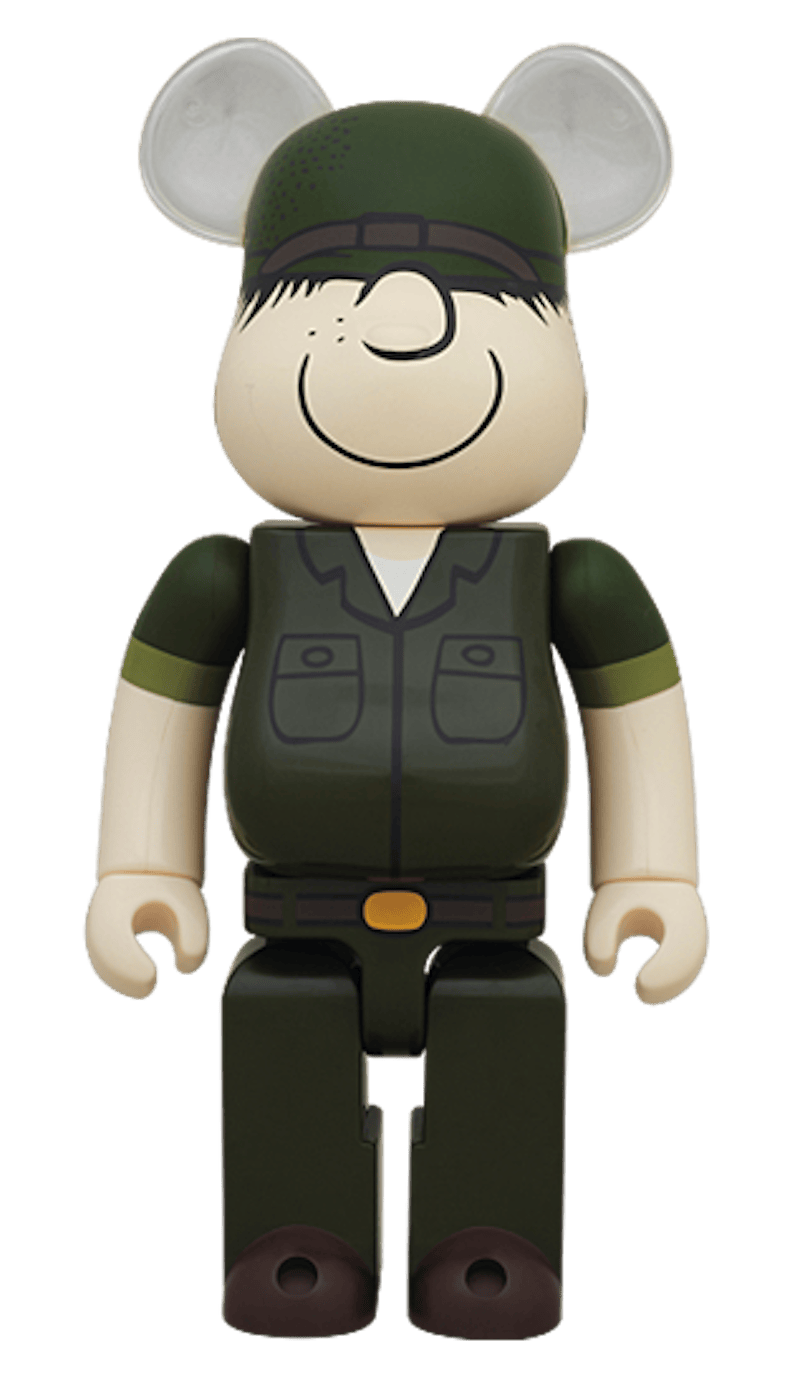 Bearbrick DRX Army Beetle Bailey 400% Green