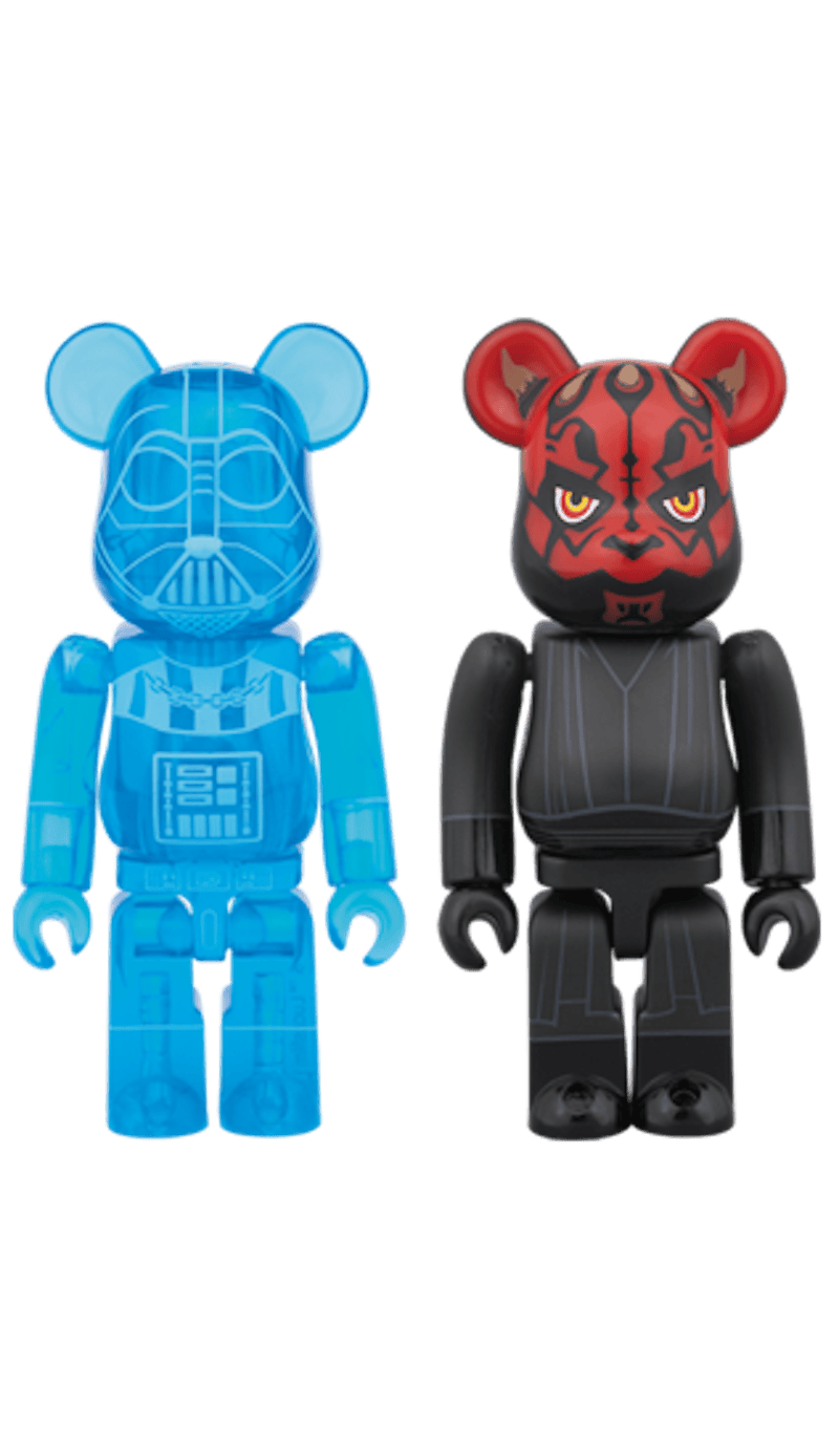 Bearbrick Darth Vader (Holographic Ver.) & Darth Maul 2 Pack 100% Multi