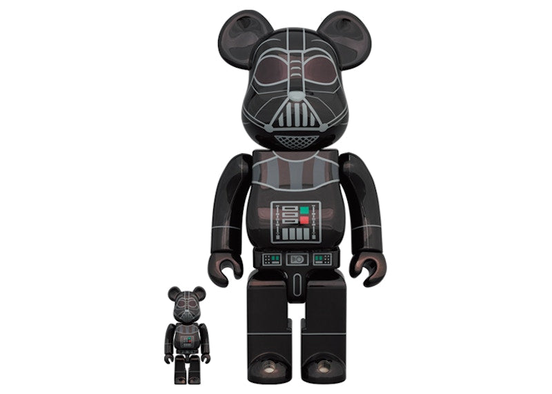Bearbrick Darth Vader (Rogue One Ver.) 100% & 400% Set Chrome Ver.
