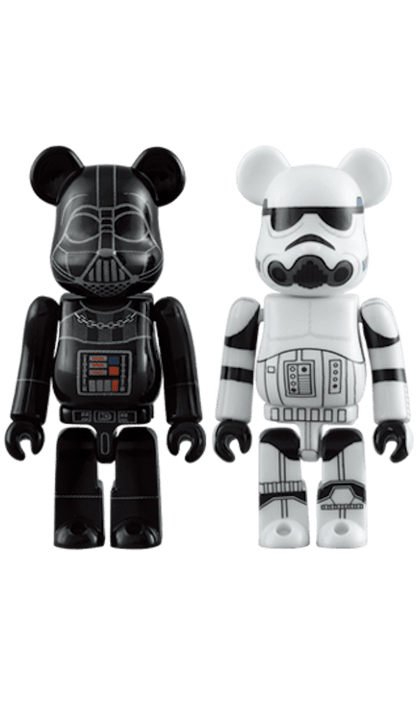 Bearbrick Darth Vader & Stormtrooper 2 Pack 100% Black